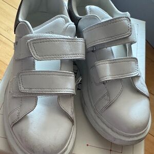 Alexander McQueen Kids White Velcro Sneakers